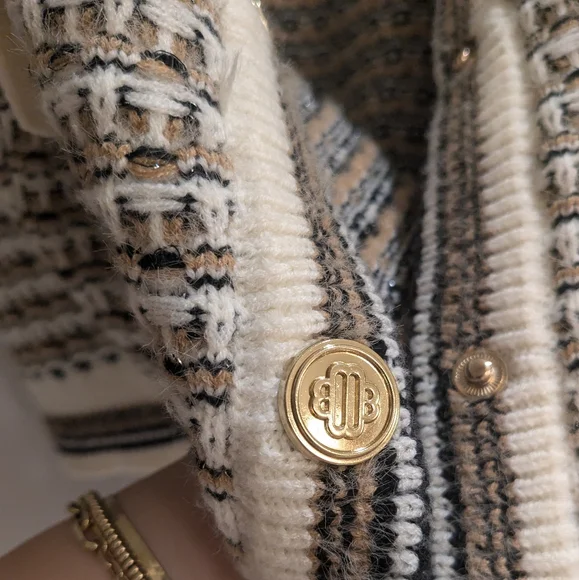 Nanette Lepore Tweed Cardigan L - Picture 7 of 14